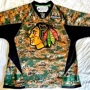 Chicago Blackhawks Multicam Camouflage Military Appreciation Jersey - Rare!